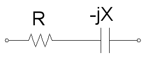 Impedance circuit diagram R-jX