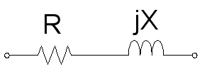 Impedance circuit diagram R+jx