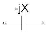 capacitive reactance circuit diagram -jX