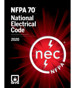 2020 NFPA 70 National Electrical Code handbook cover for the NCEES Power PE Exam