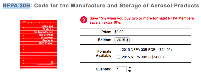 NFPA 30B electrical power pe exam