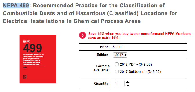 NFPA 499 Electrical power pe exam