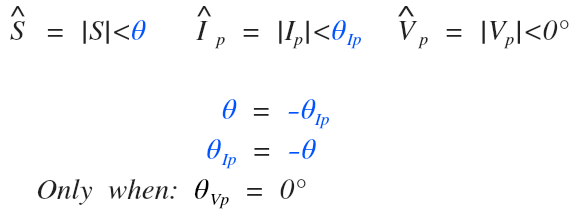 theta and phase current angle reference of zero 0 degrees phase voltage