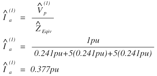 Solve for single line to ground fault symmetrical component current