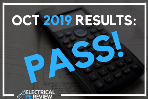 October 2019 Electrical PE Exam Results – PASS!