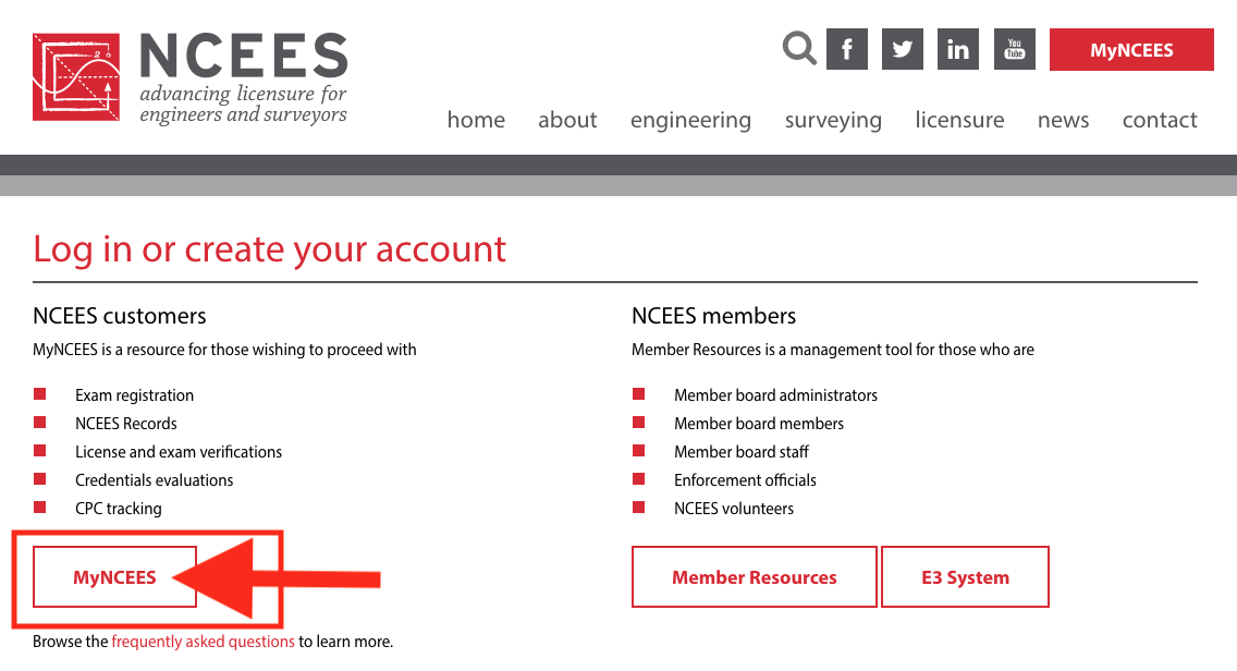 NCEES login CBT Electrical Power PE Exam