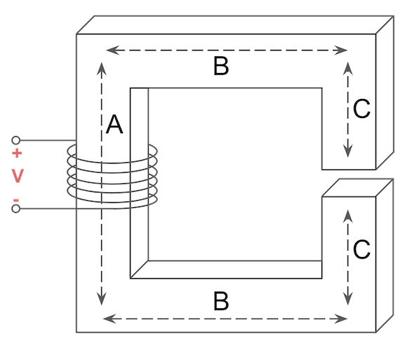 Transformer Magnetic Circuit Practice Problem Electrical Power PE Exam